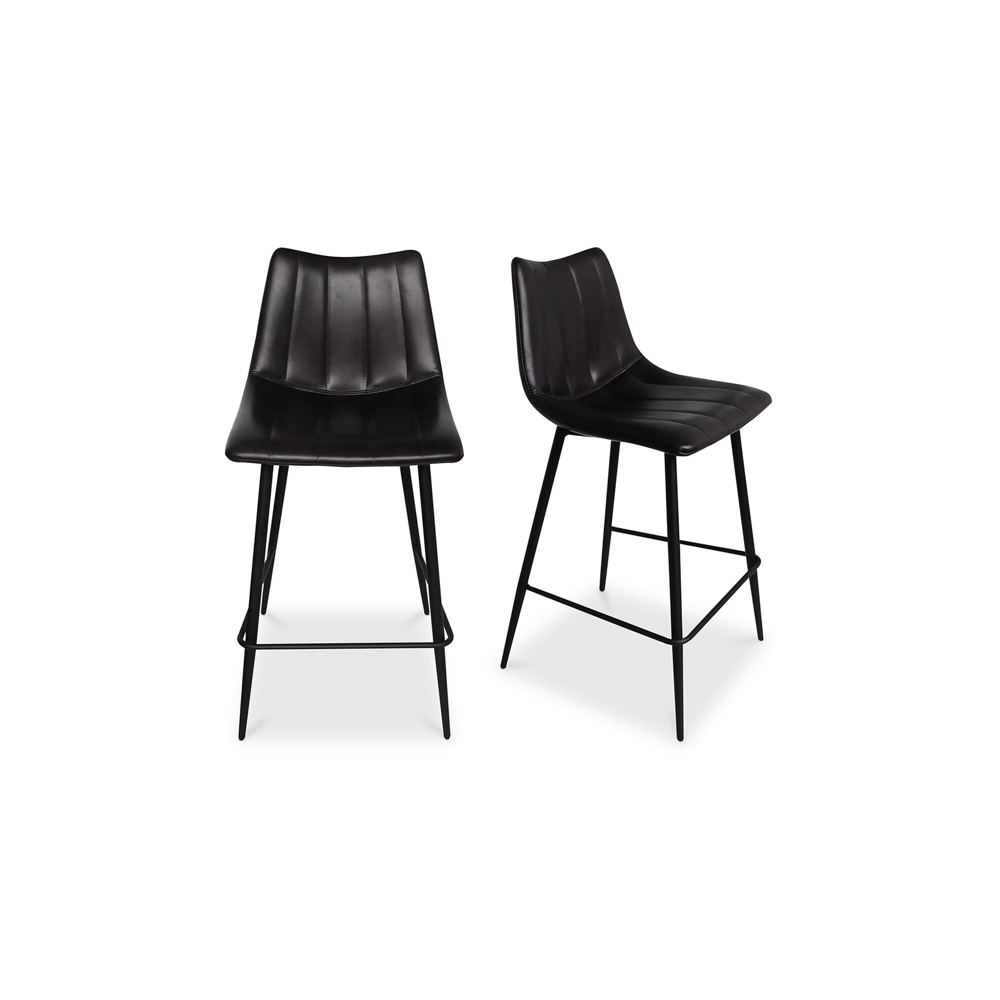 Moes Alibi Counter Stool Matte Black - Set Of Two UU-1002-02