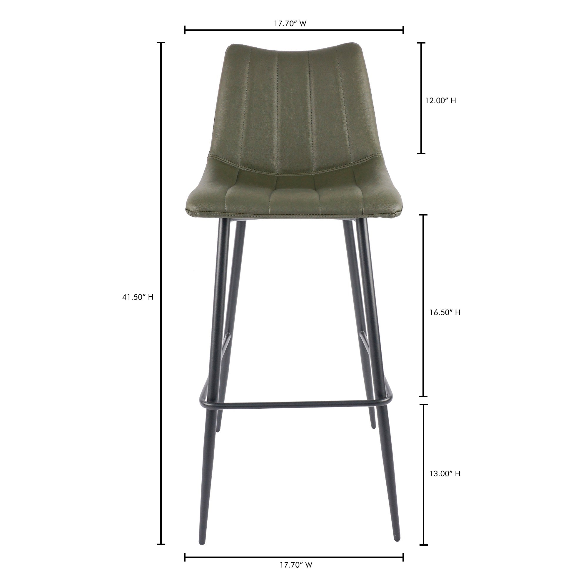 Moes Alibi Barstool Dark Green - Set Of Two UU-1003-27