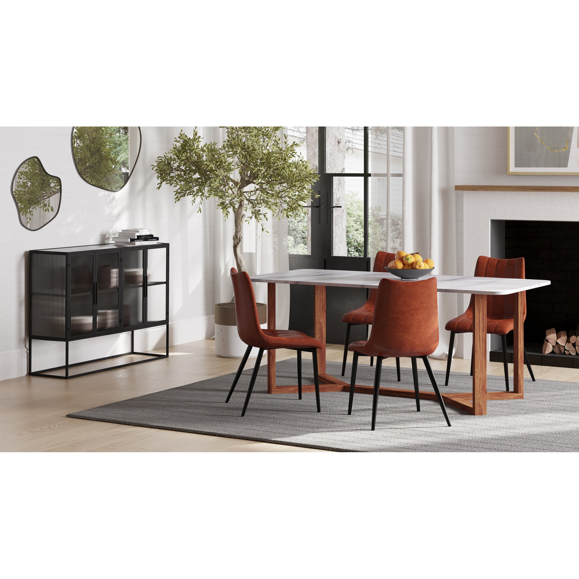 Moes Alibi Dining Chair Brown - Set Of Two UU-1022-03