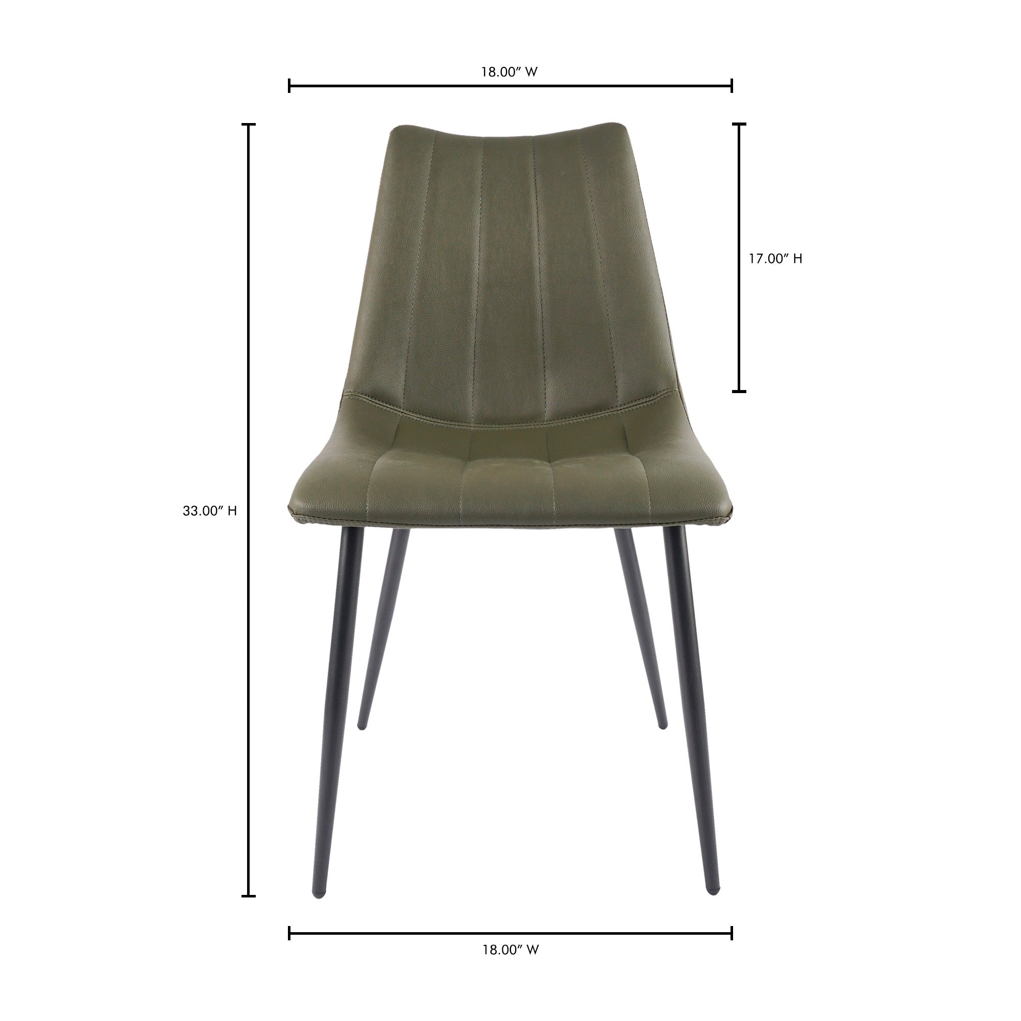 Moes Alibi Dining Chair Dark Green - Set Of Two UU-1022-27