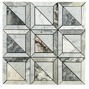 LATTICE SINEERO & BIANCO CARRARA MARBLE MOSAIC POLISHED