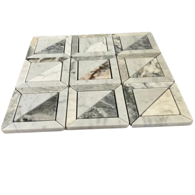 LATTICE SINEERO & BIANCO CARRARA MARBLE MOSAIC POLISHED