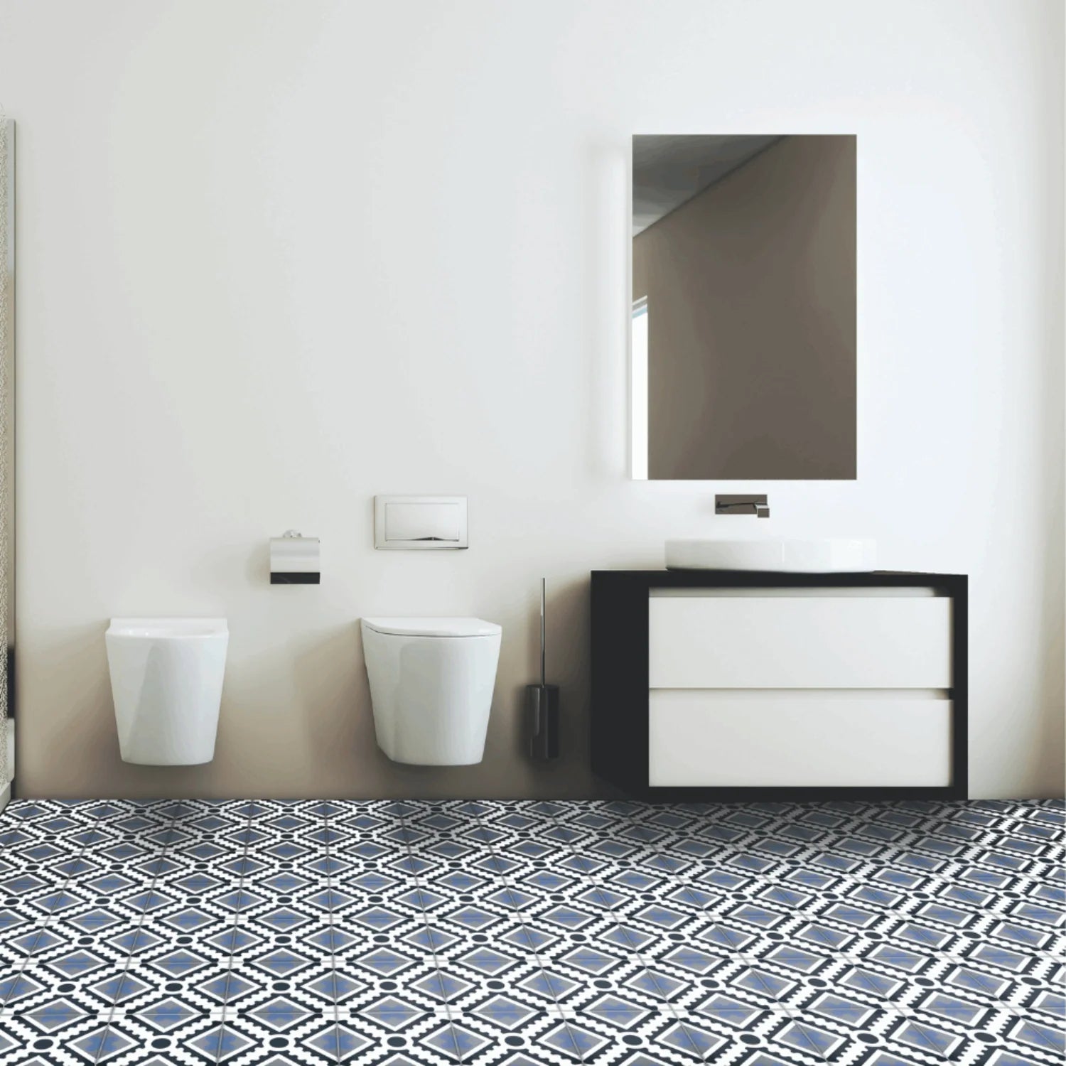 PORCELAIN TILE AUGUSTO DARK MATT 8"X8"