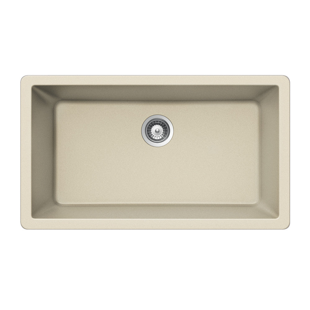 Houzer Cassiano 33 inch Granite Composite Undermount Single Bowl Kitchen Sink - V-100U