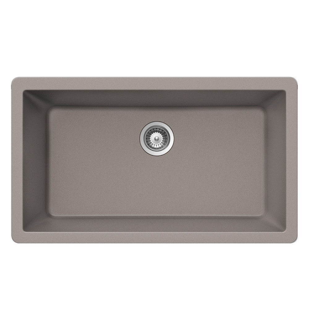 Houzer Cassiano 33 inch Granite Composite Undermount Single Bowl Kitchen Sink - V-100U