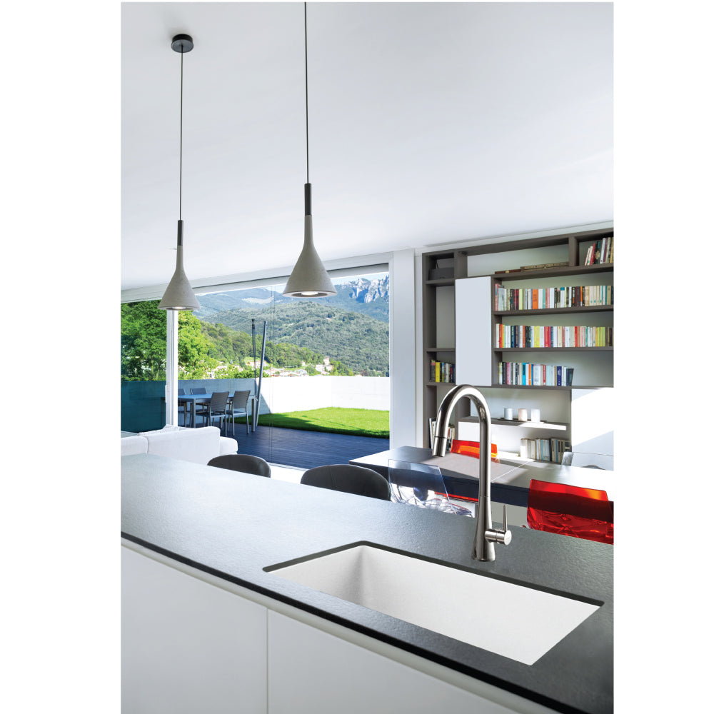 Houzer Quartztone 33" Granite Composite Undermount Single Bowl Kitchen Sink