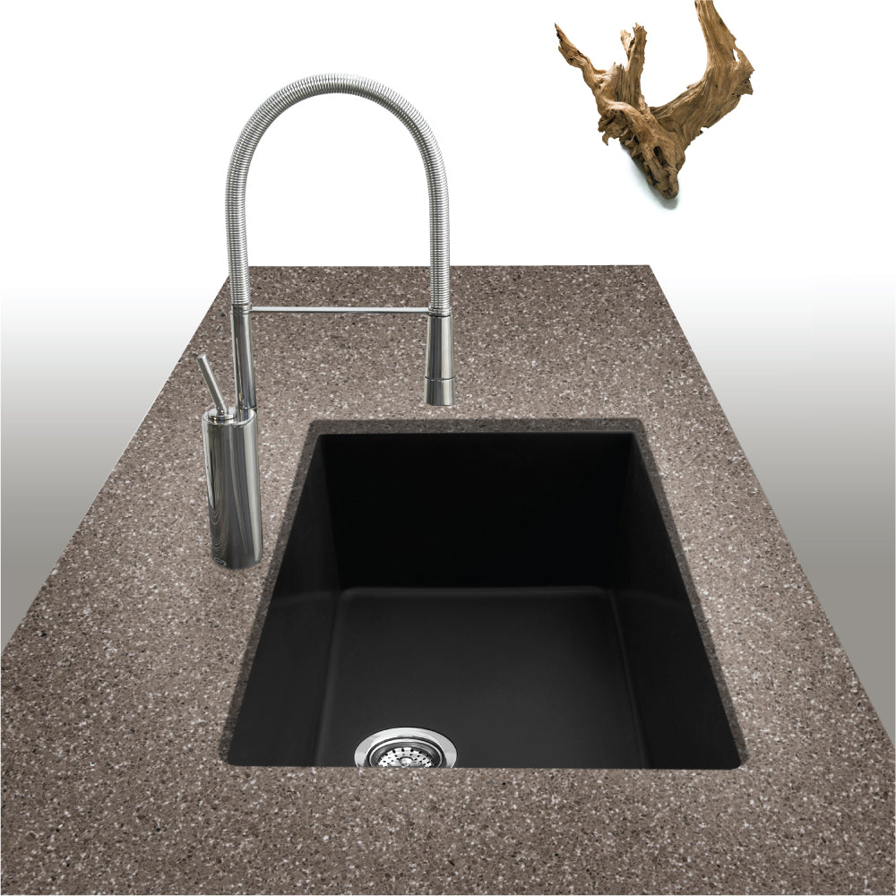 Houzer Quartztone 33" Granite Composite Undermount Single Bowl Kitchen Sink