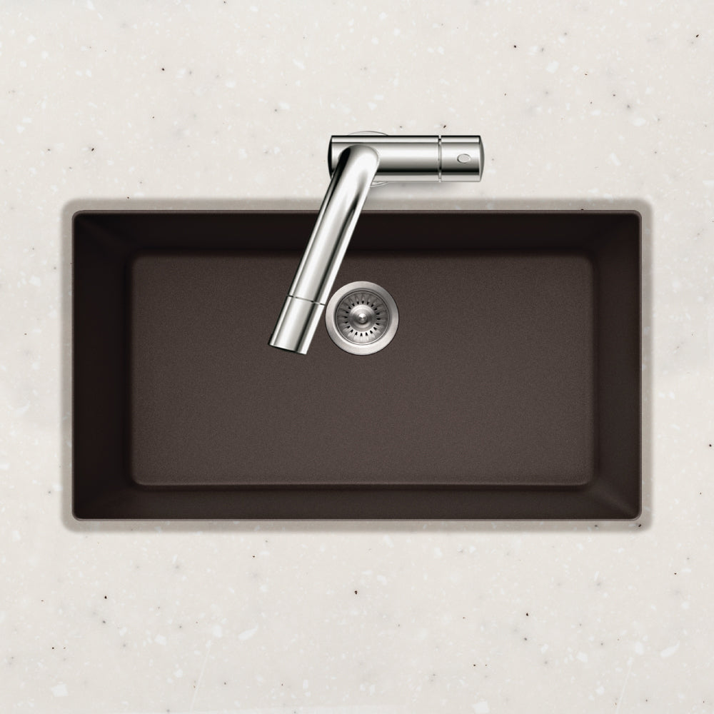 Houzer Quartztone 33" Granite Composite Undermount Single Bowl Kitchen Sink