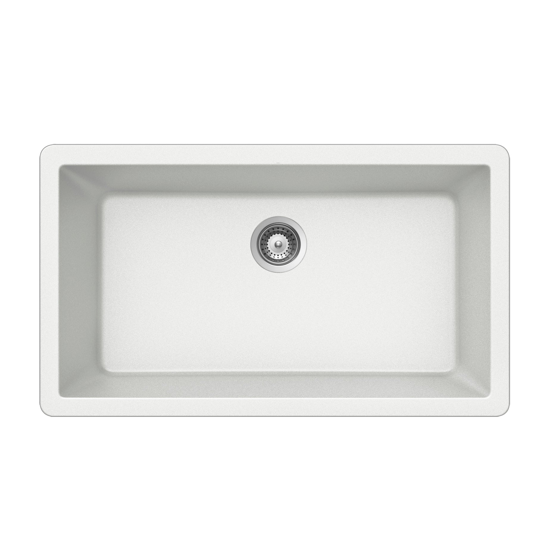 Houzer Quartztone 33" Granite Composite Undermount Single Bowl Kitchen Sink