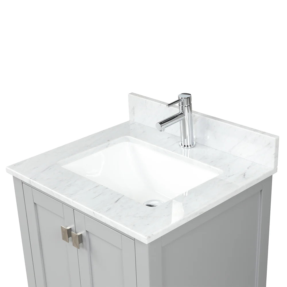 Countertop – White Carrara Marble with Backsplash | Multiple Sizes