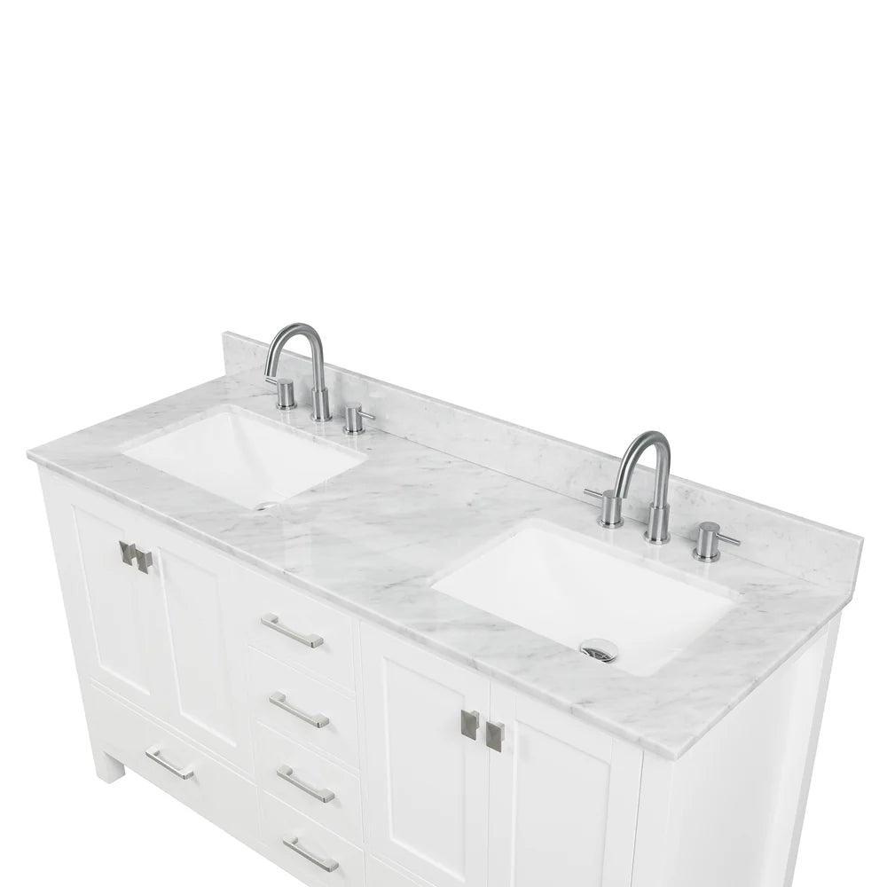 Countertop – White Carrara Marble with Backsplash | Multiple Sizes