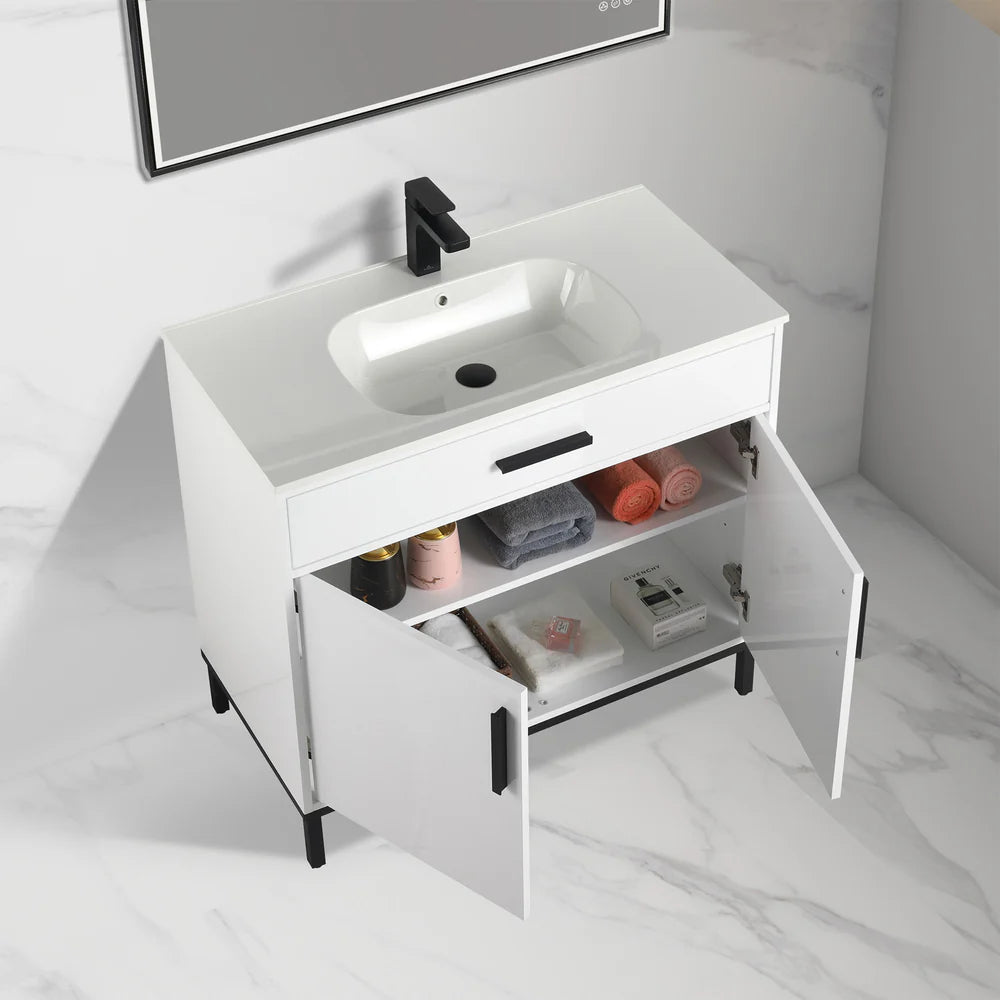 Lisbon 048 Vanity with SMC Sink (Knock-Down Assembly)