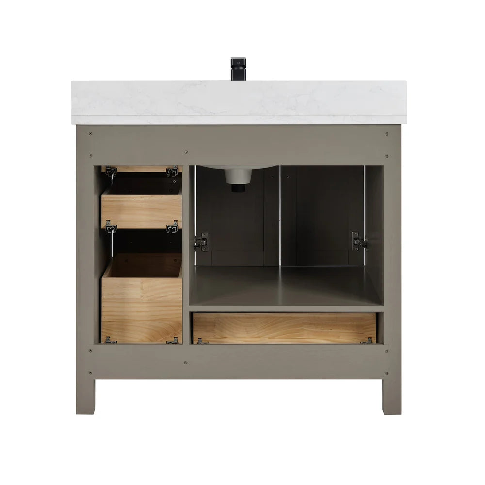 Blossom Basel 049 Vanity Cabinet Only (V8049 Series) – Solid Wood Soft-Close Bathroom Vanity Base
