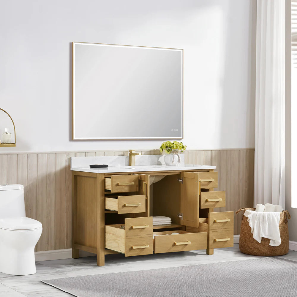 Blossom Basel 049 Vanity Cabinet Only (V8049 Series) – Solid Wood Soft-Close Bathroom Vanity Base