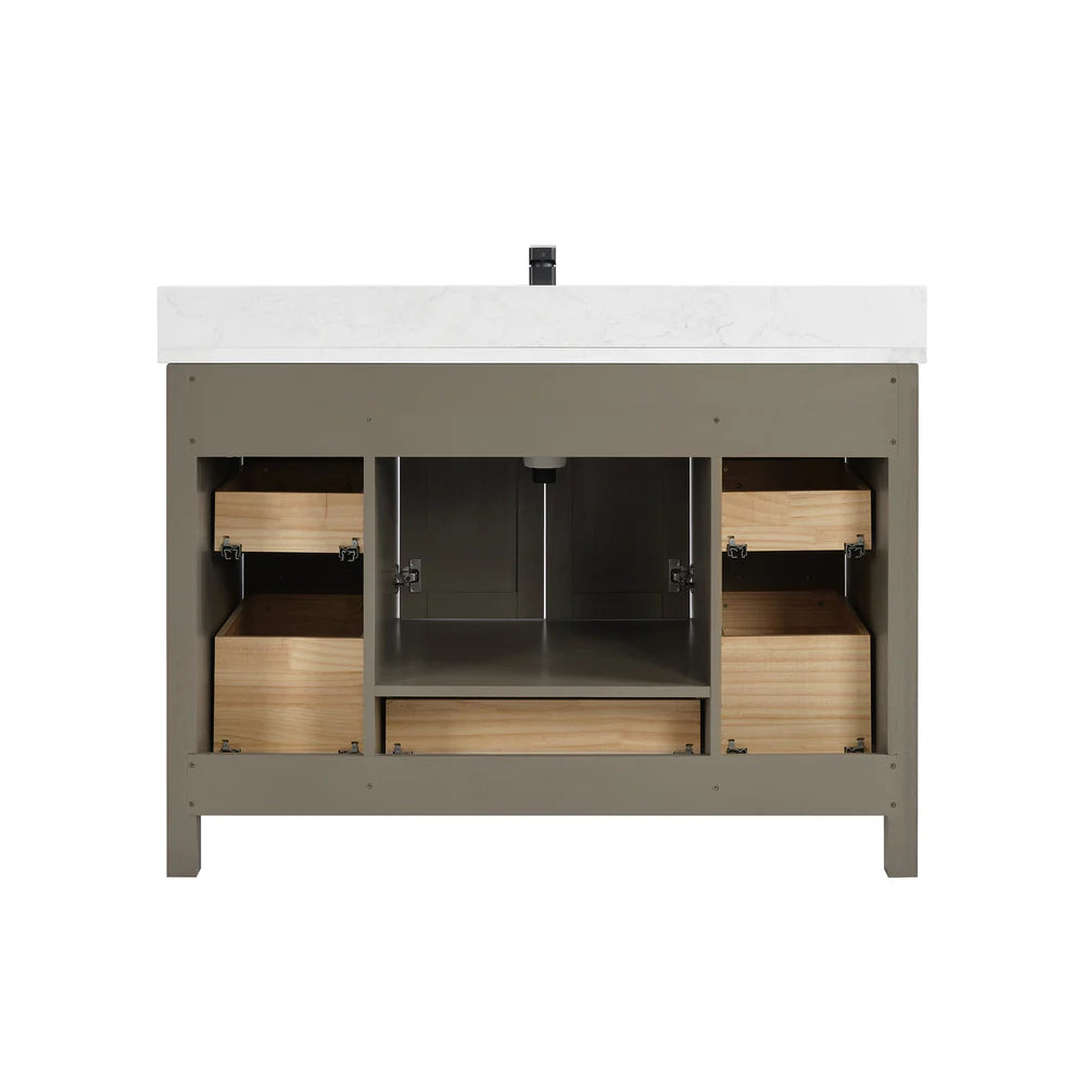 Blossom Basel 049 Vanity Cabinet Only (V8049 Series) – Solid Wood Soft-Close Bathroom Vanity Base