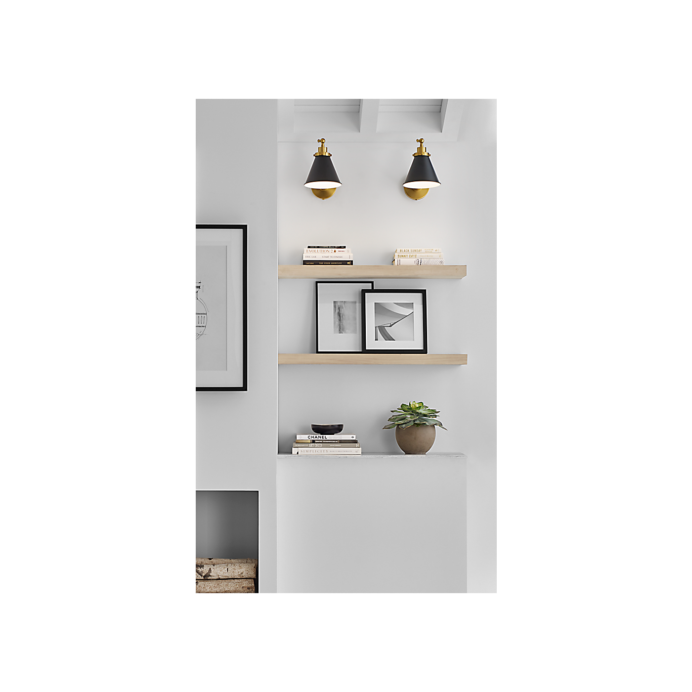 Visual Comfort Wellfleet One-Arm Cone Sconce