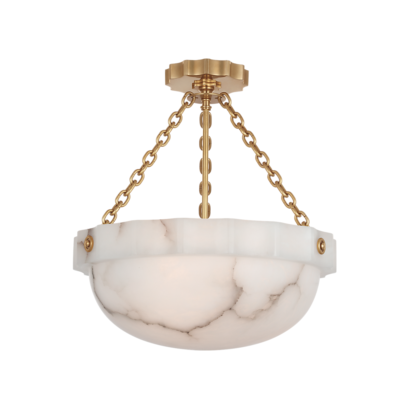 Visual Comfort Fluted Band 16" Semi-Flush Mount