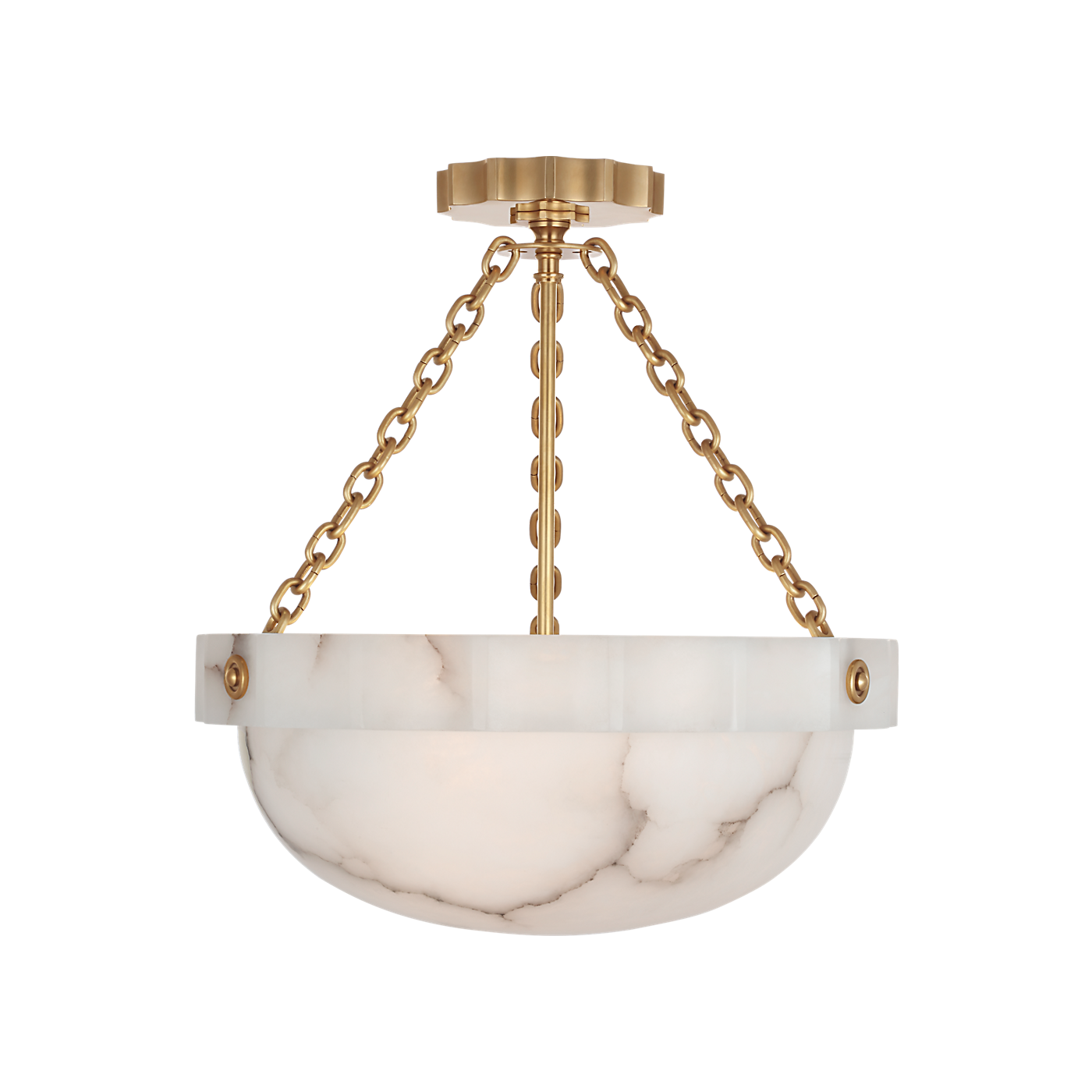 Visual Comfort Fluted Band 16" Semi-Flush Mount