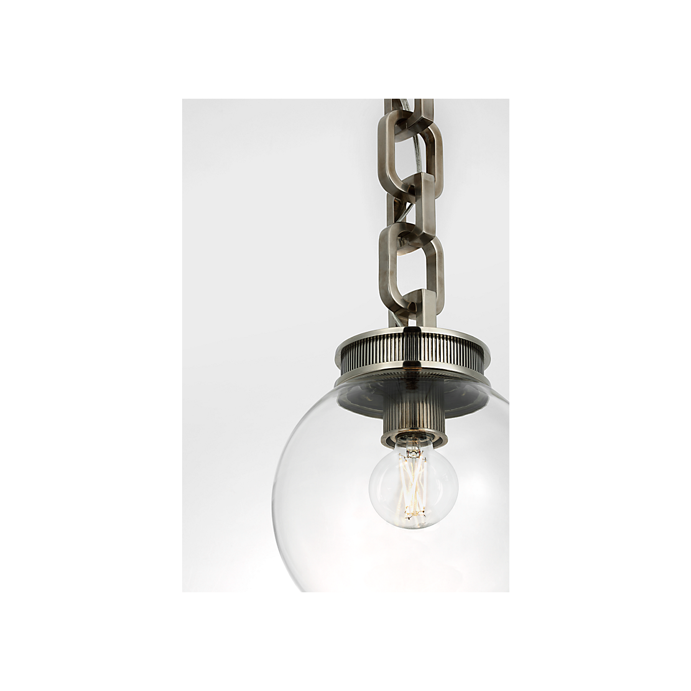Visual Comfort Bellamy 1 Light Statement Chain 8" Globe Chandelier