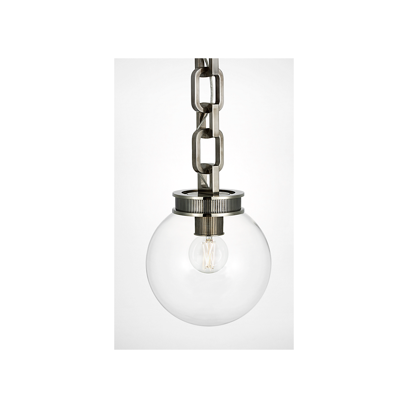 Visual Comfort Bellamy 1 Light Statement Chain 8" Globe Chandelier