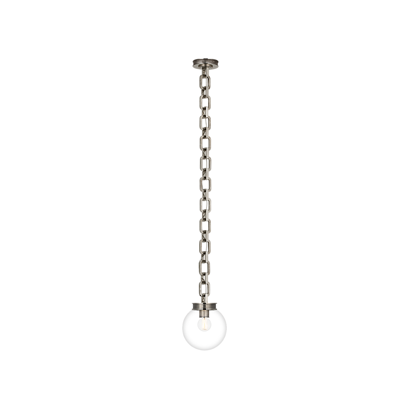 Visual Comfort Bellamy 1 Light Statement Chain 8" Globe Chandelier