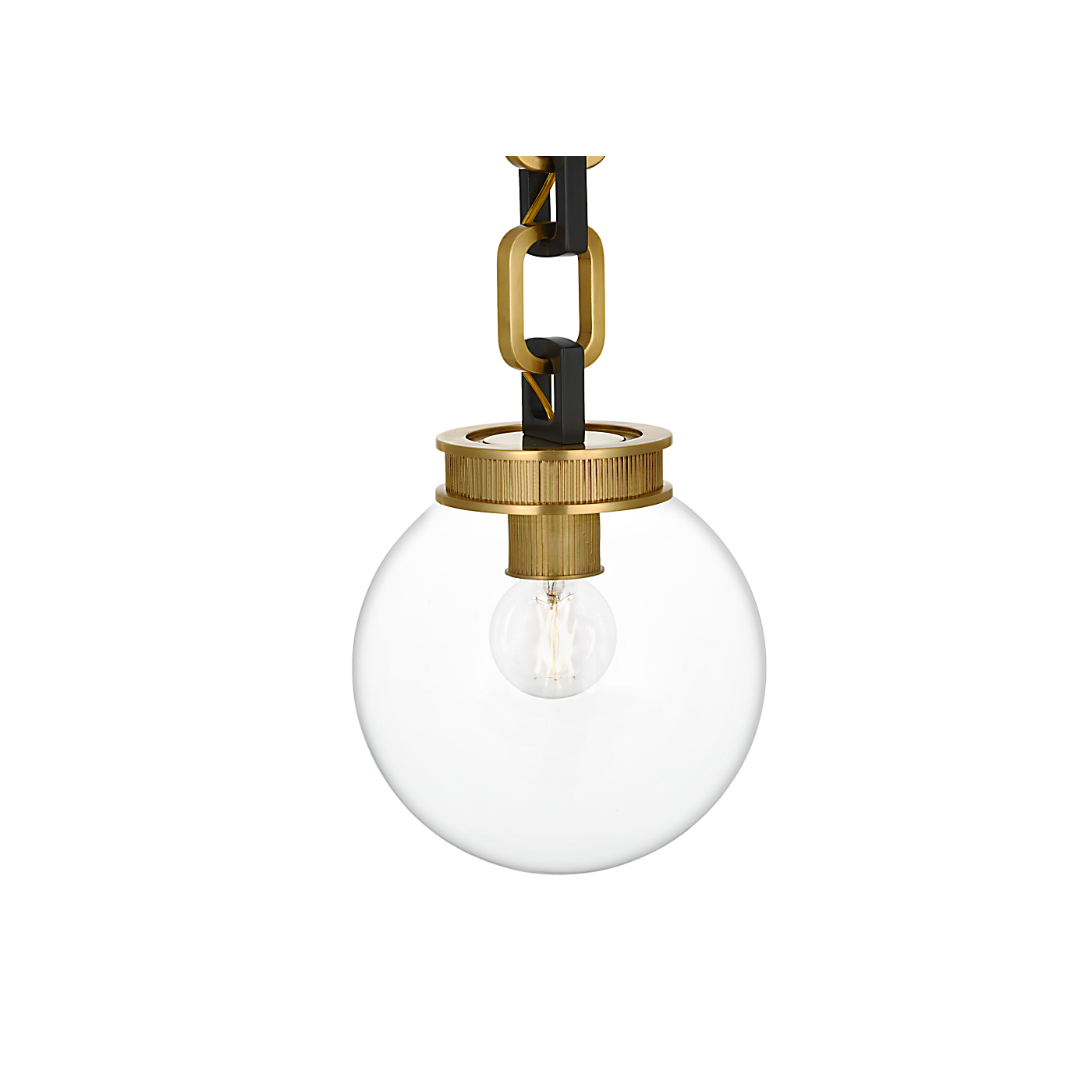 Visual Comfort Bellamy 1 Light Statement Chain 8" Globe Chandelier