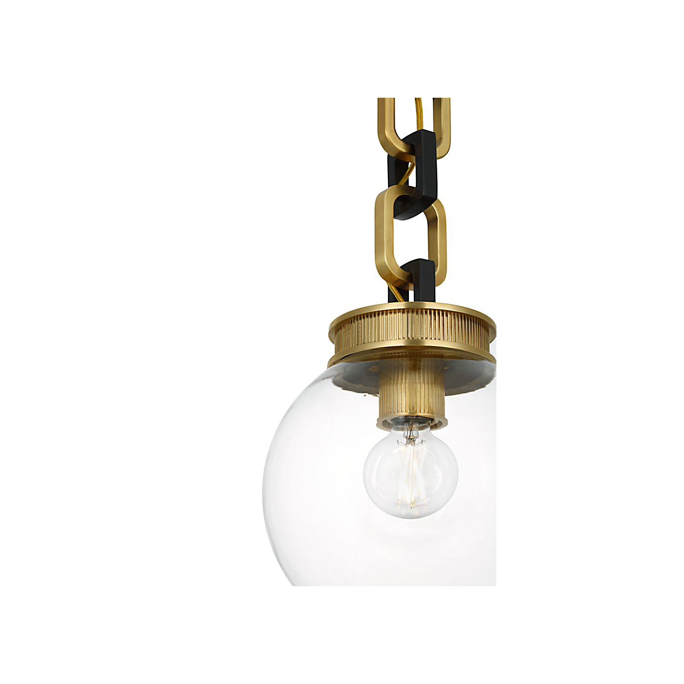 Visual Comfort Bellamy 1 Light Statement Chain 8" Globe Chandelier