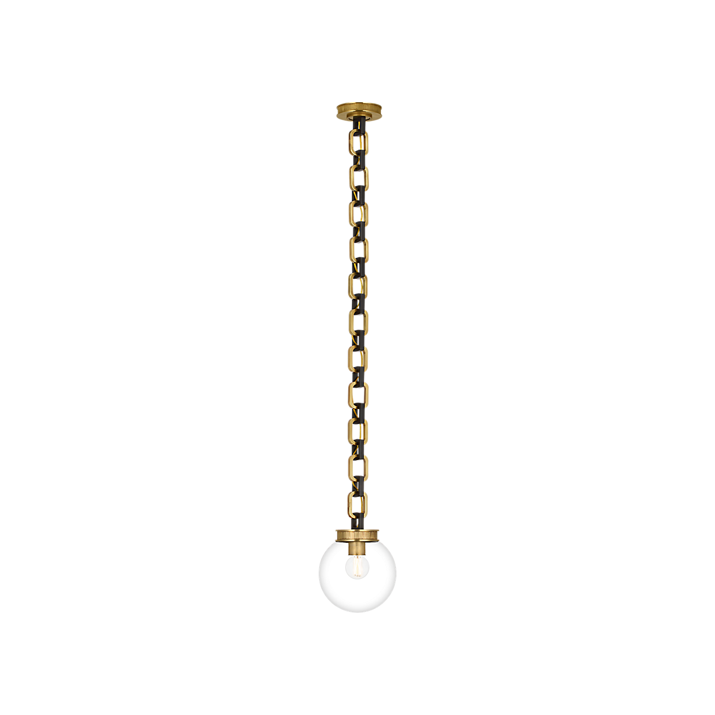 Visual Comfort Bellamy 1 Light Statement Chain 8" Globe Chandelier