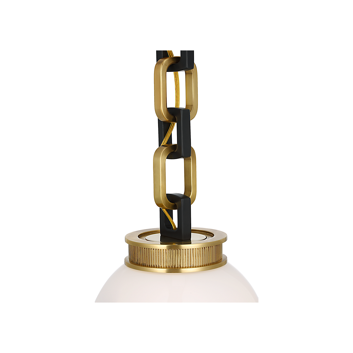 Visual Comfort Bellamy 1 Light Statement Chain 8" Globe Chandelier