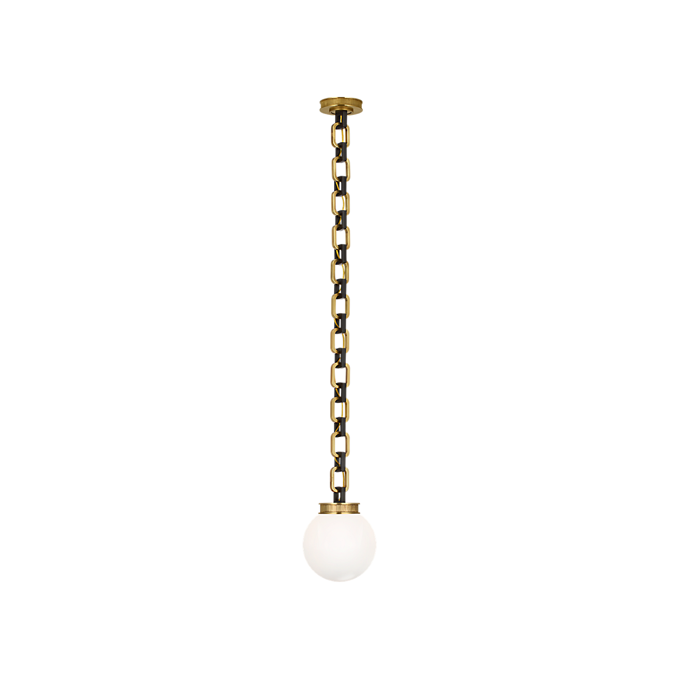 Visual Comfort Bellamy 1 Light Statement Chain 8" Globe Chandelier