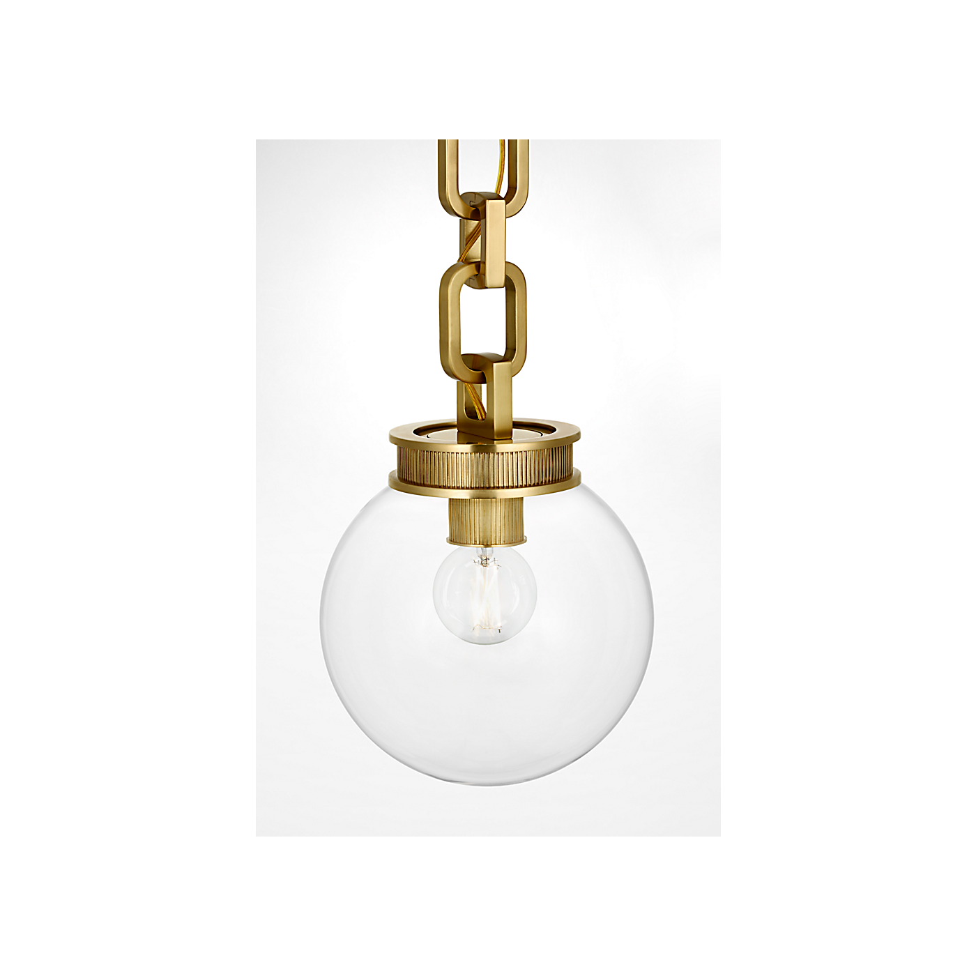 Visual Comfort Bellamy 1 Light Statement Chain 8" Globe Chandelier