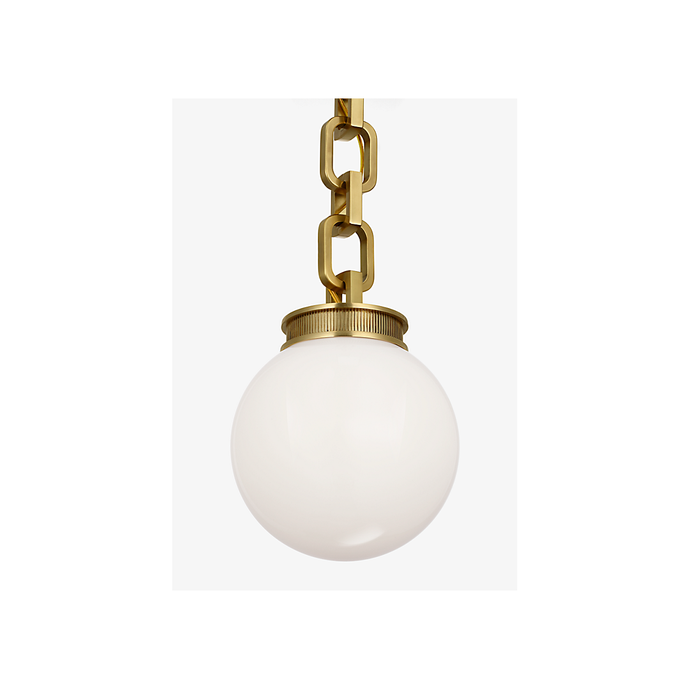 Visual Comfort Bellamy 1 Light Statement Chain 8" Globe Chandelier