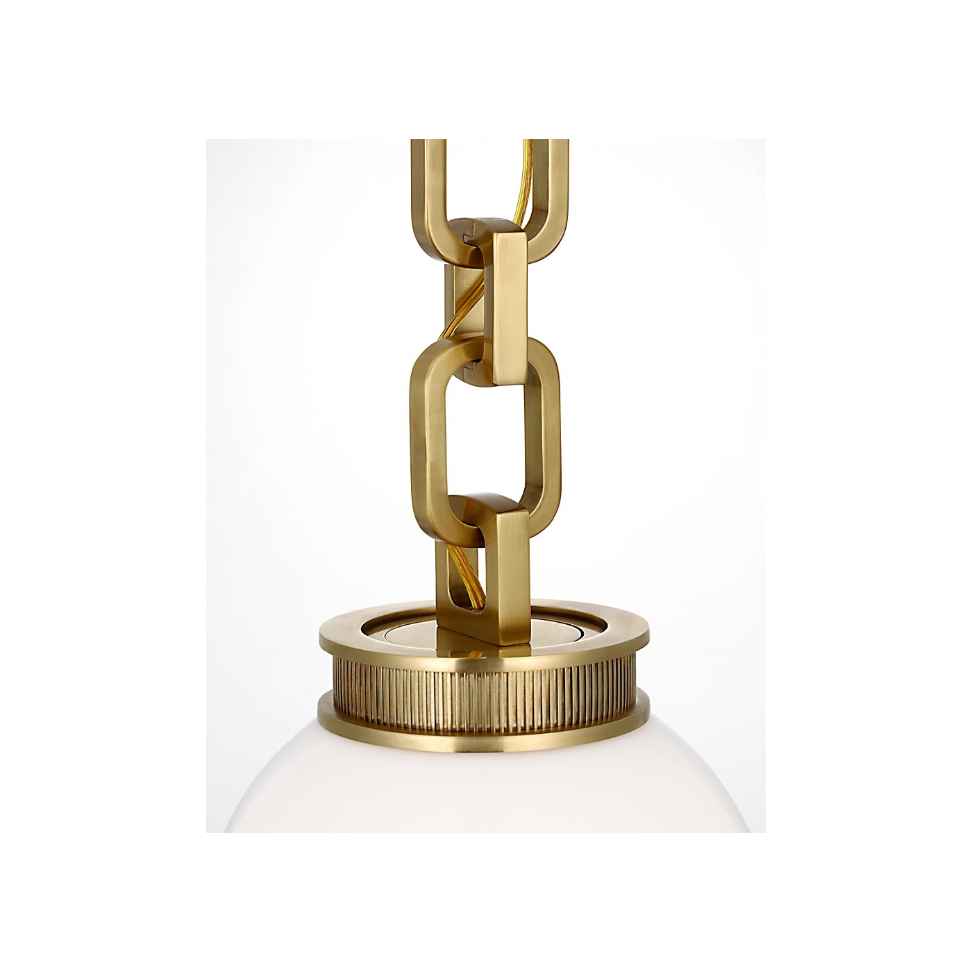 Visual Comfort Bellamy 1 Light Statement Chain 8" Globe Chandelier