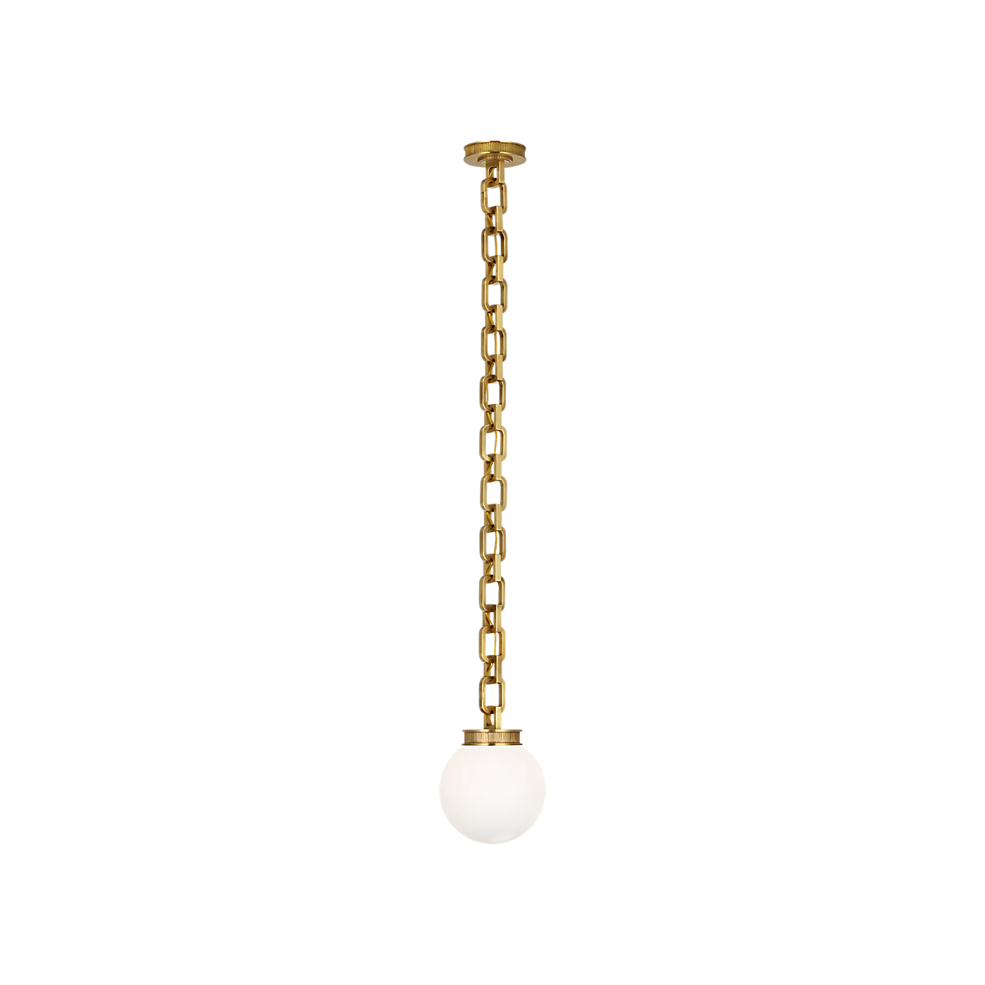Visual Comfort Bellamy 1 Light Statement Chain 8" Globe Chandelier