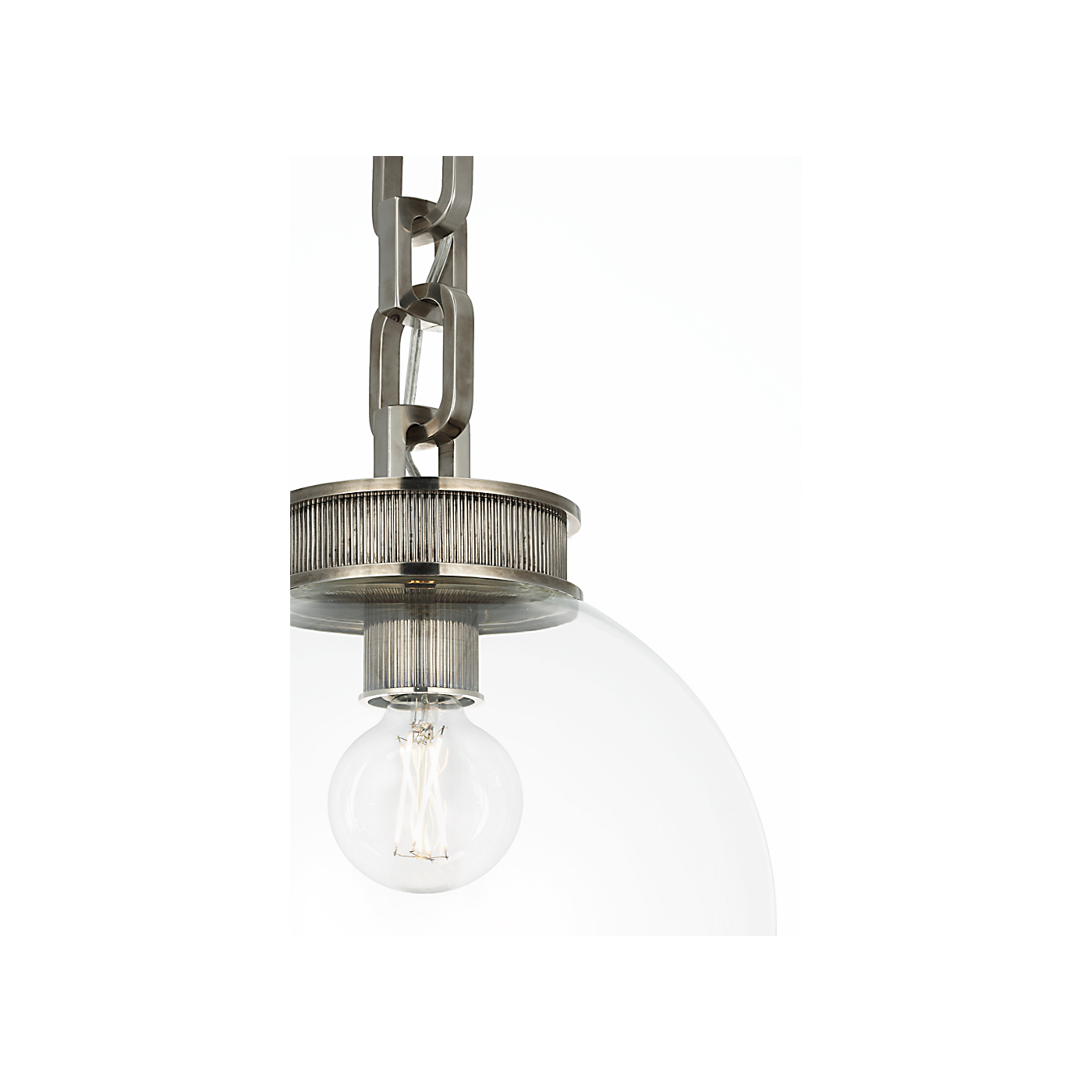 Visual Comfort Bellamy 1 Light Statement Chain 12" Globe Chandelier