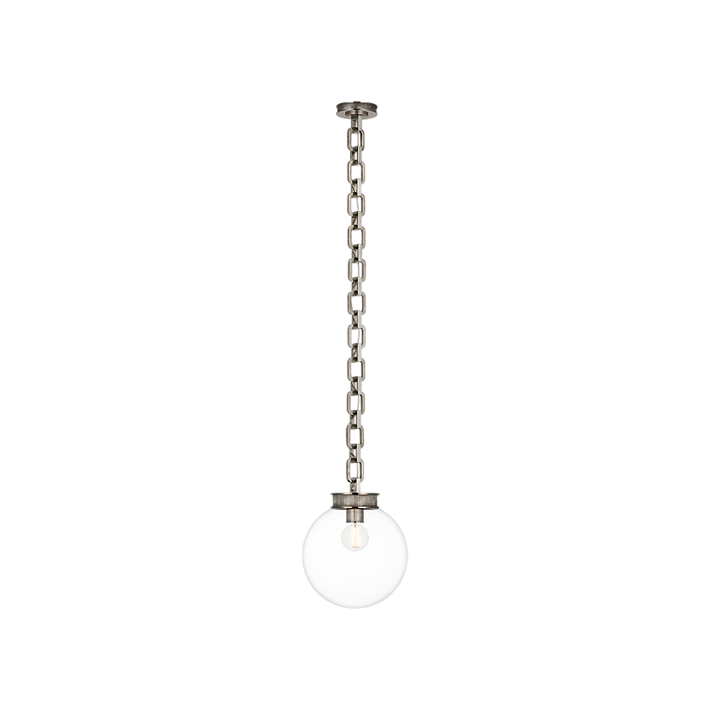 Visual Comfort Bellamy 1 Light Statement Chain 12" Globe Chandelier