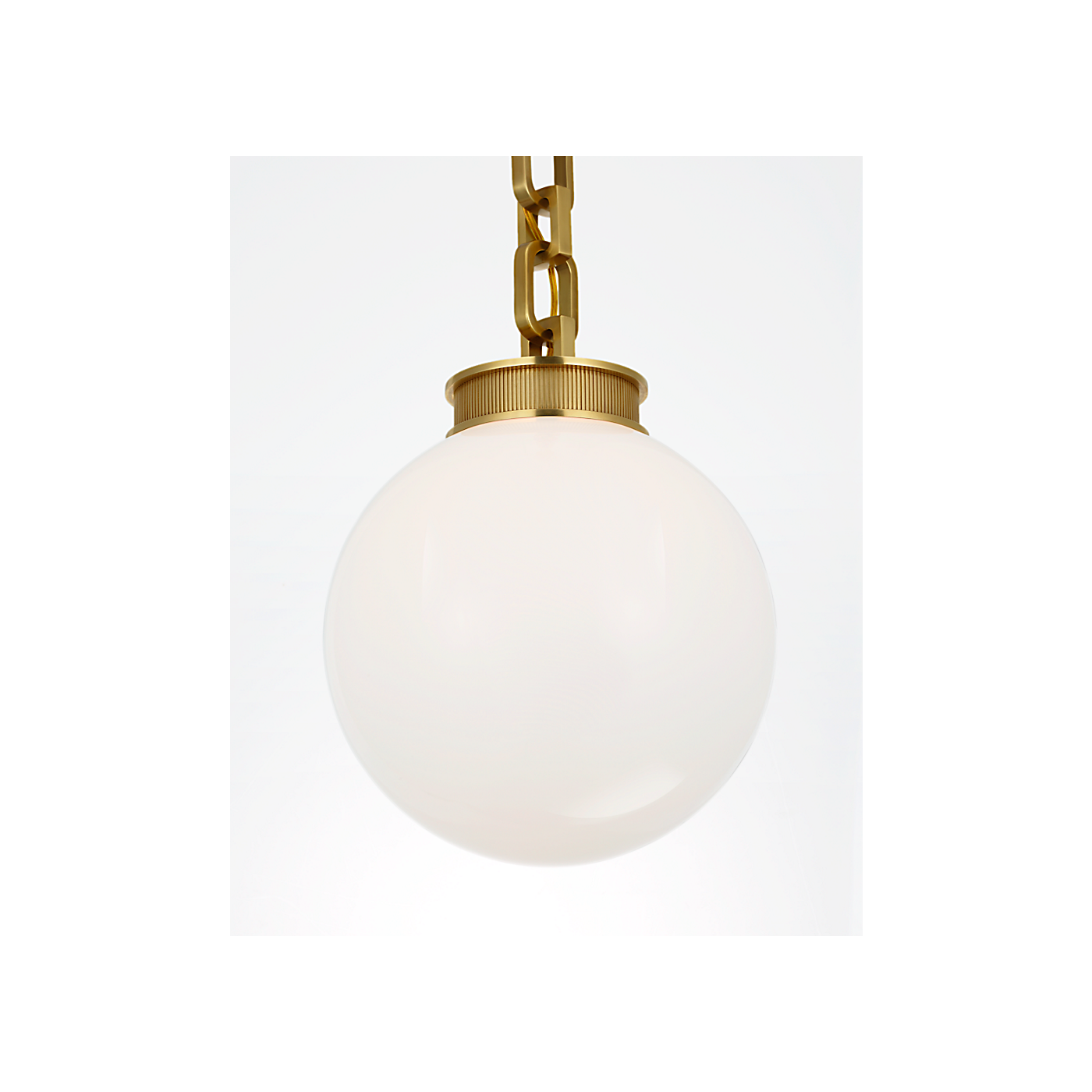 Visual Comfort Bellamy 1 Light Statement Chain 12" Globe Chandelier