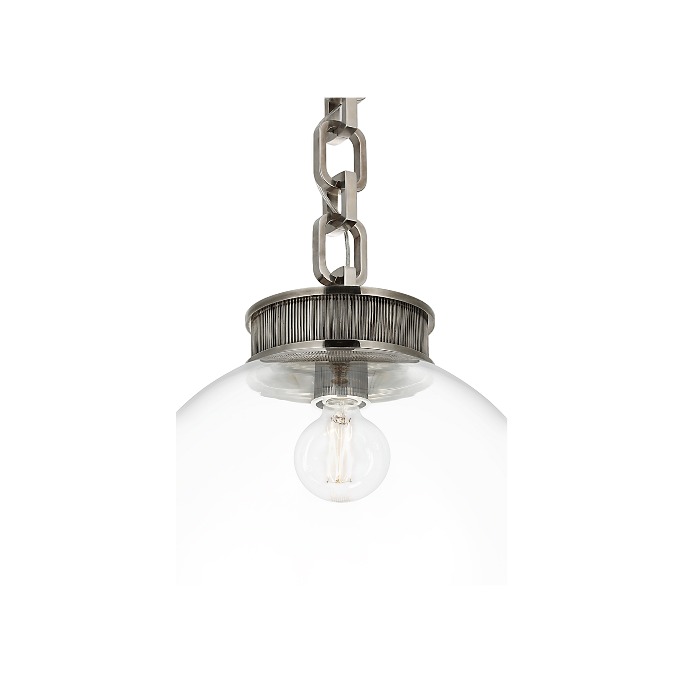 Visual Comfort Bellamy 1 Light Statement Chain 16" Globe Chandelier
