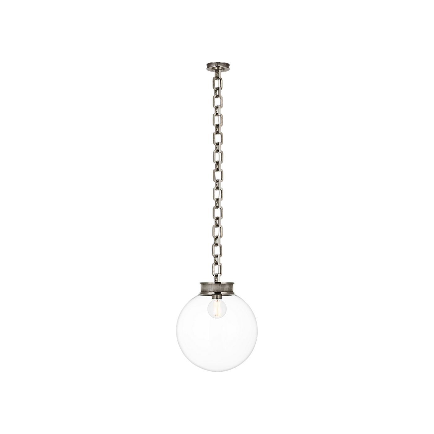 Visual Comfort Bellamy 1 Light Statement Chain 16" Globe Chandelier