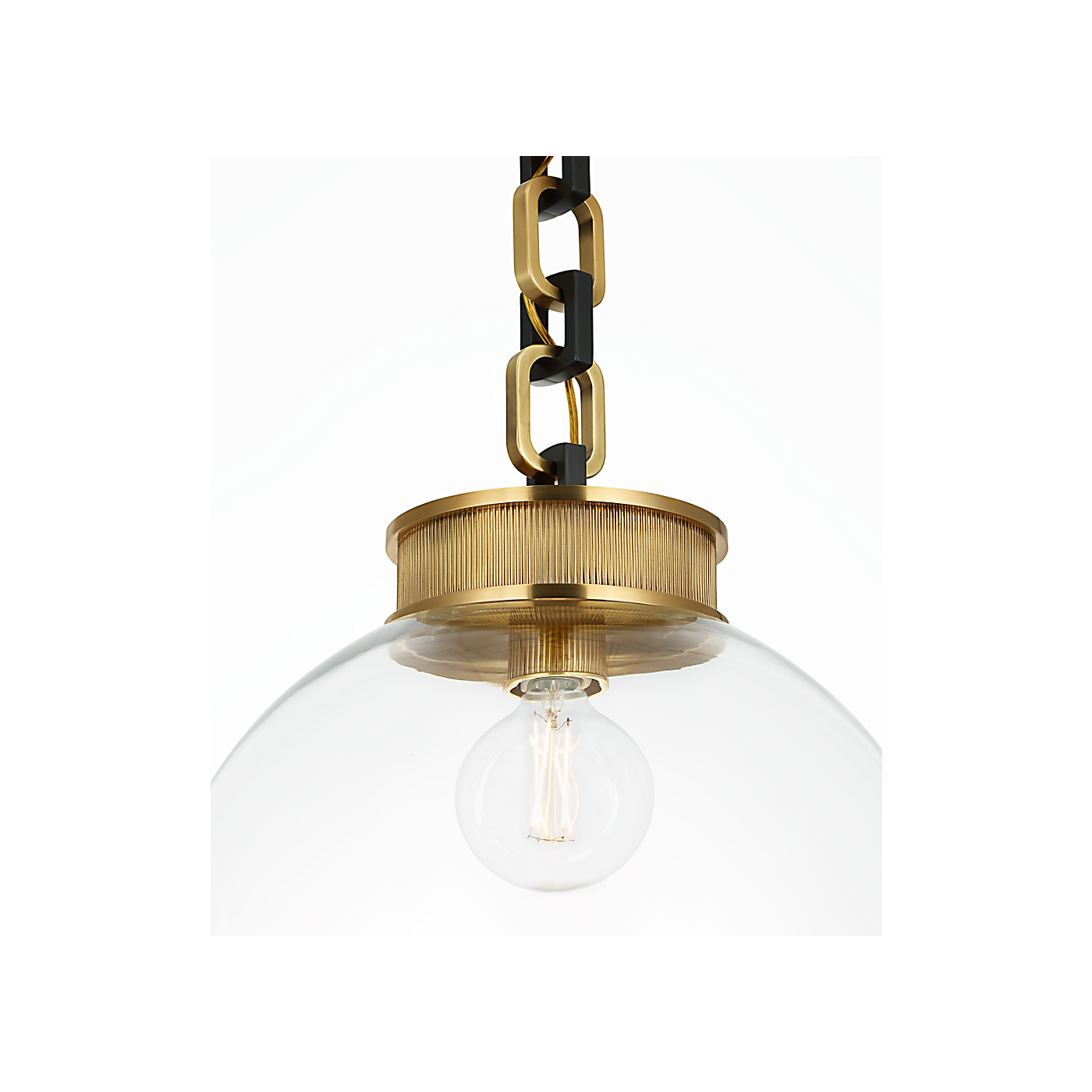 Visual Comfort Bellamy 1 Light Statement Chain 16" Globe Chandelier