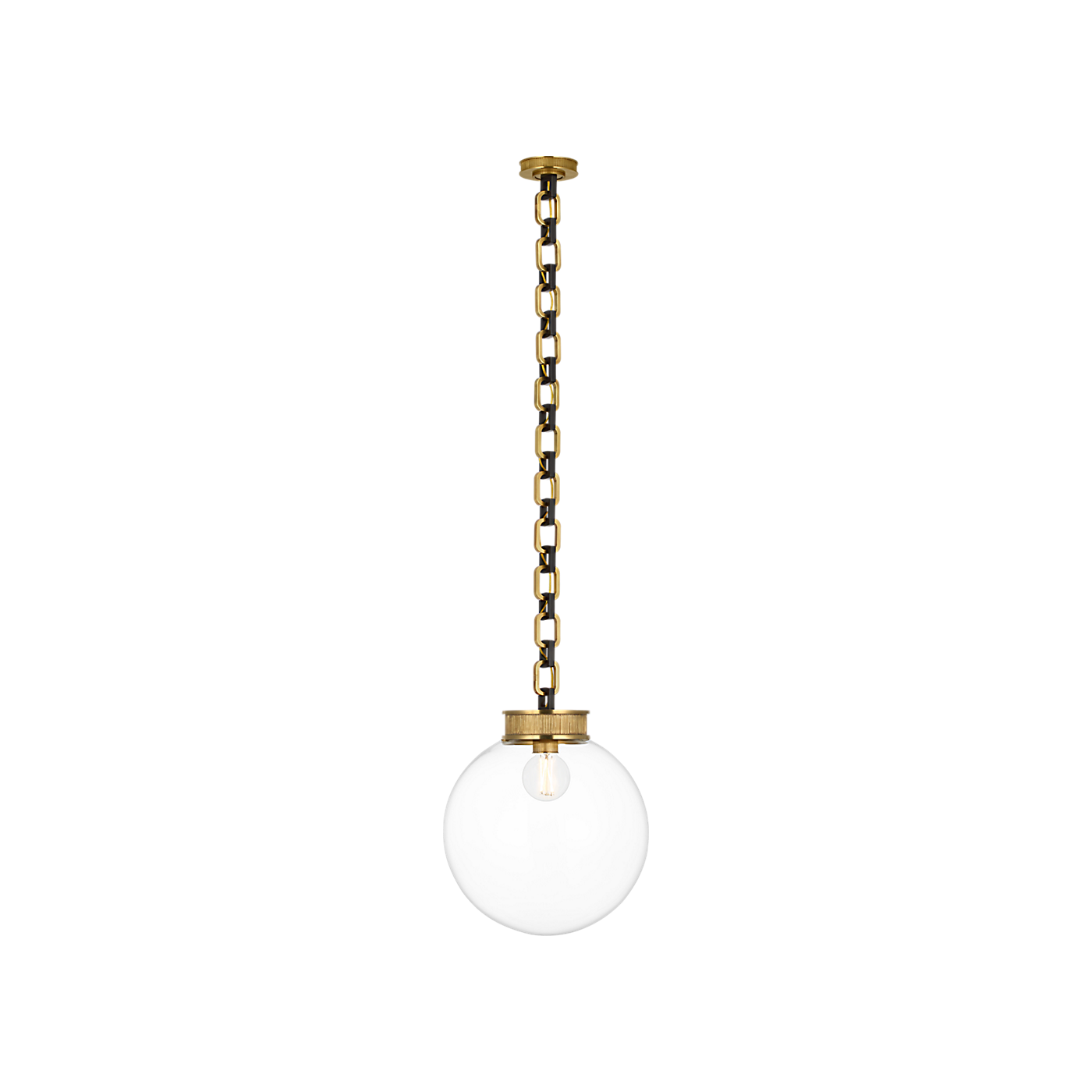 Visual Comfort Bellamy 1 Light Statement Chain 16" Globe Chandelier
