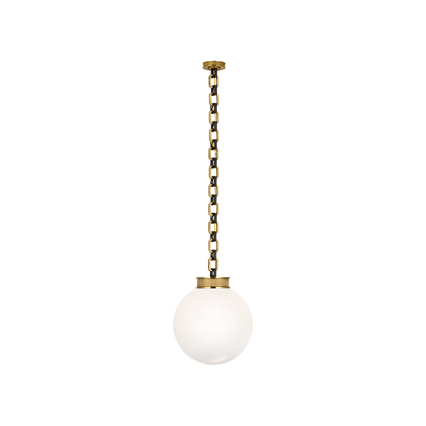 Visual Comfort Bellamy 1 Light Statement Chain 16" Globe Chandelier