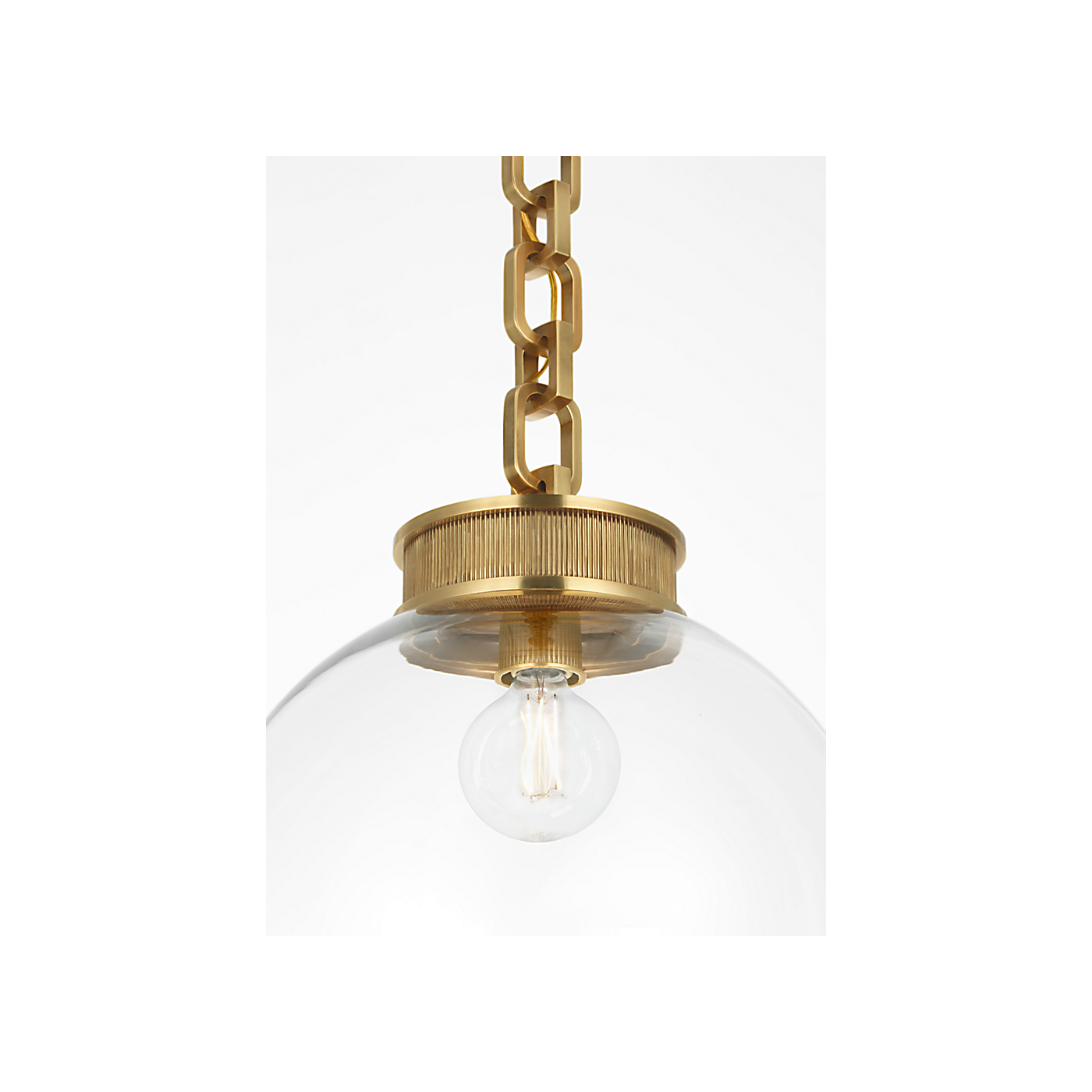 Visual Comfort Bellamy 1 Light Statement Chain 16" Globe Chandelier