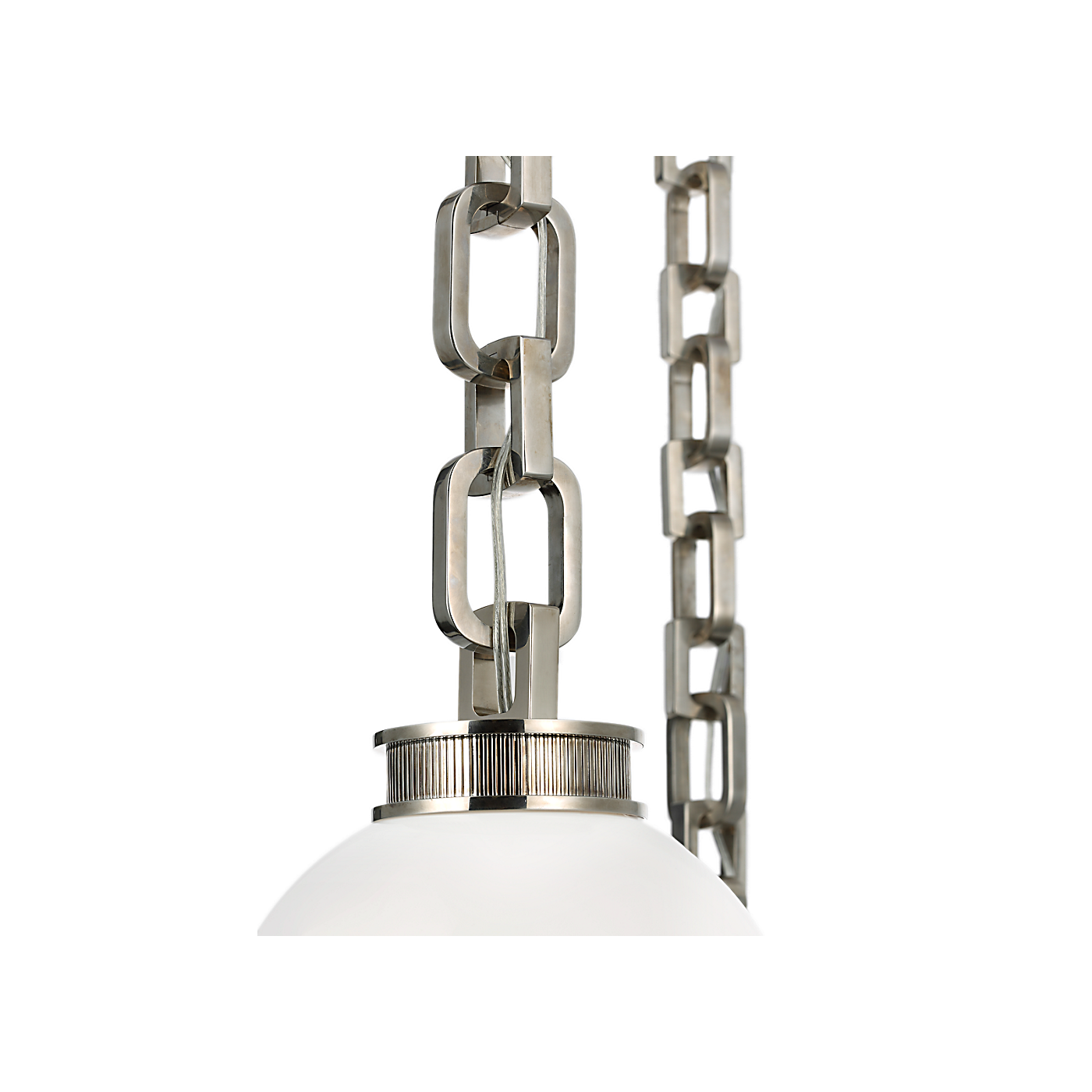 Visual Comfort Bellamy 2 Light Statement Chain 8" Globe Chandelier