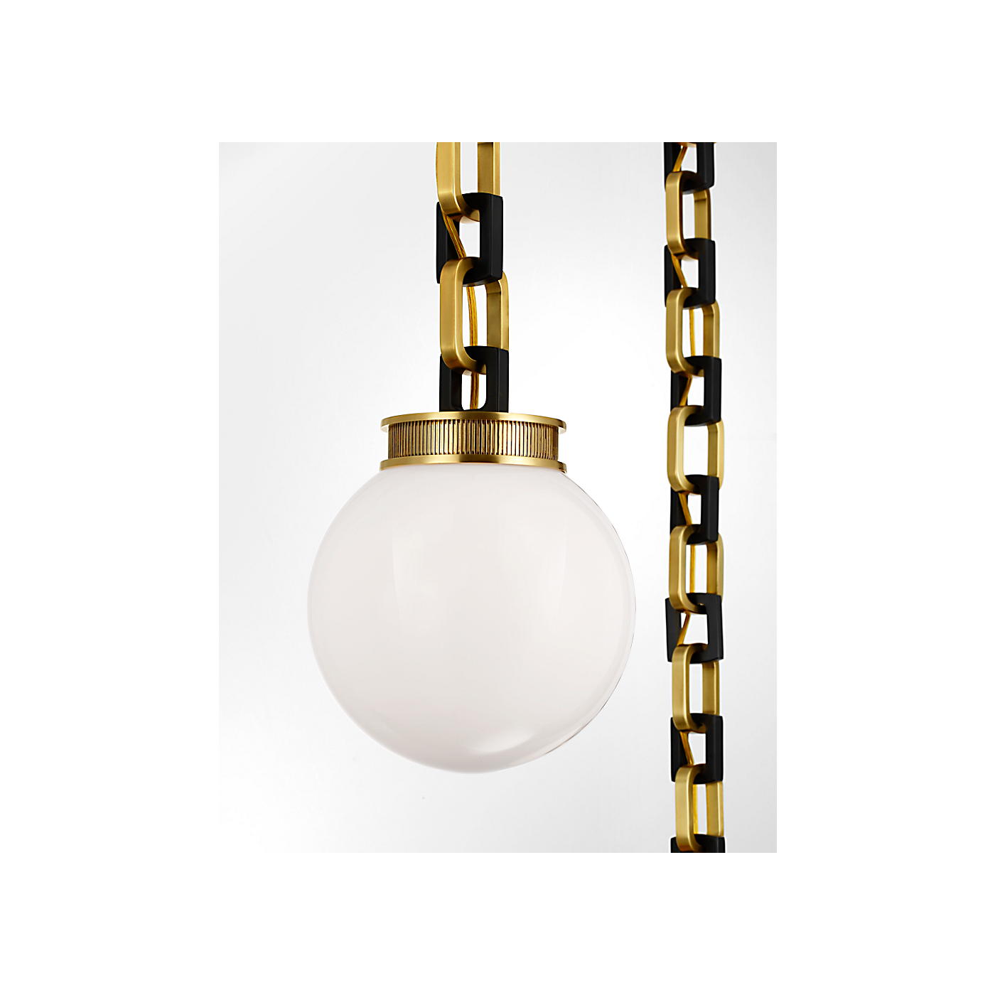 Visual Comfort Bellamy 2 Light Statement Chain 8" Globe Chandelier