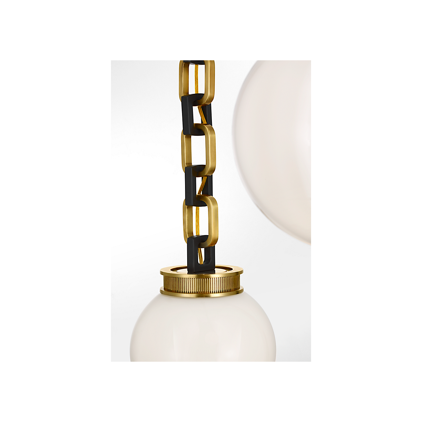 Visual Comfort Bellamy 2 Light Statement Chain 8" Globe Chandelier