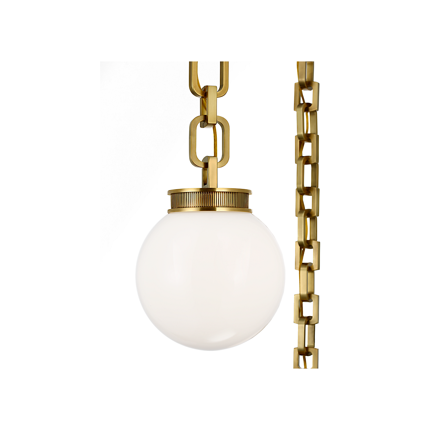 Visual Comfort Bellamy 2 Light Statement Chain 8" Globe Chandelier