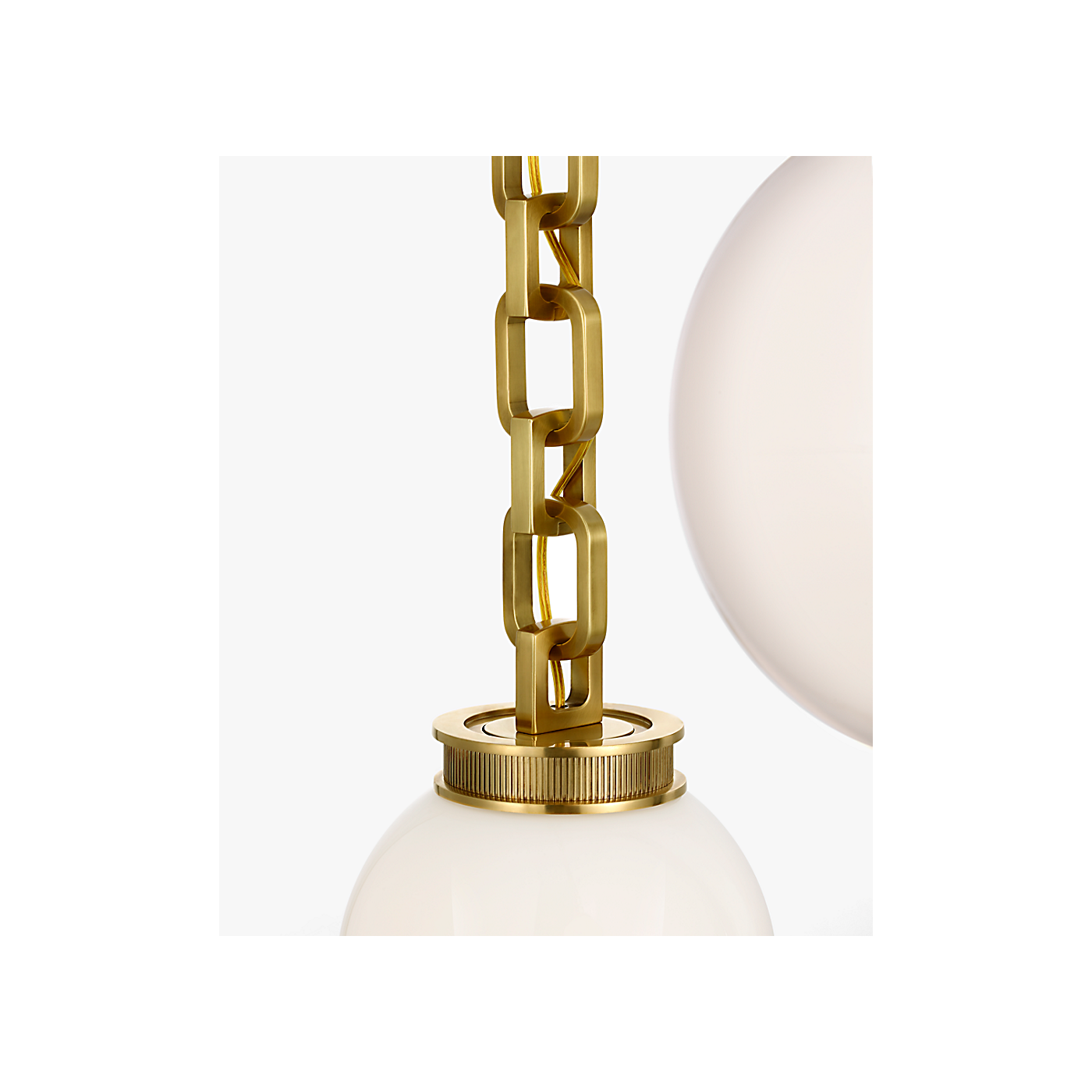 Visual Comfort Bellamy 2 Light Statement Chain 8" Globe Chandelier