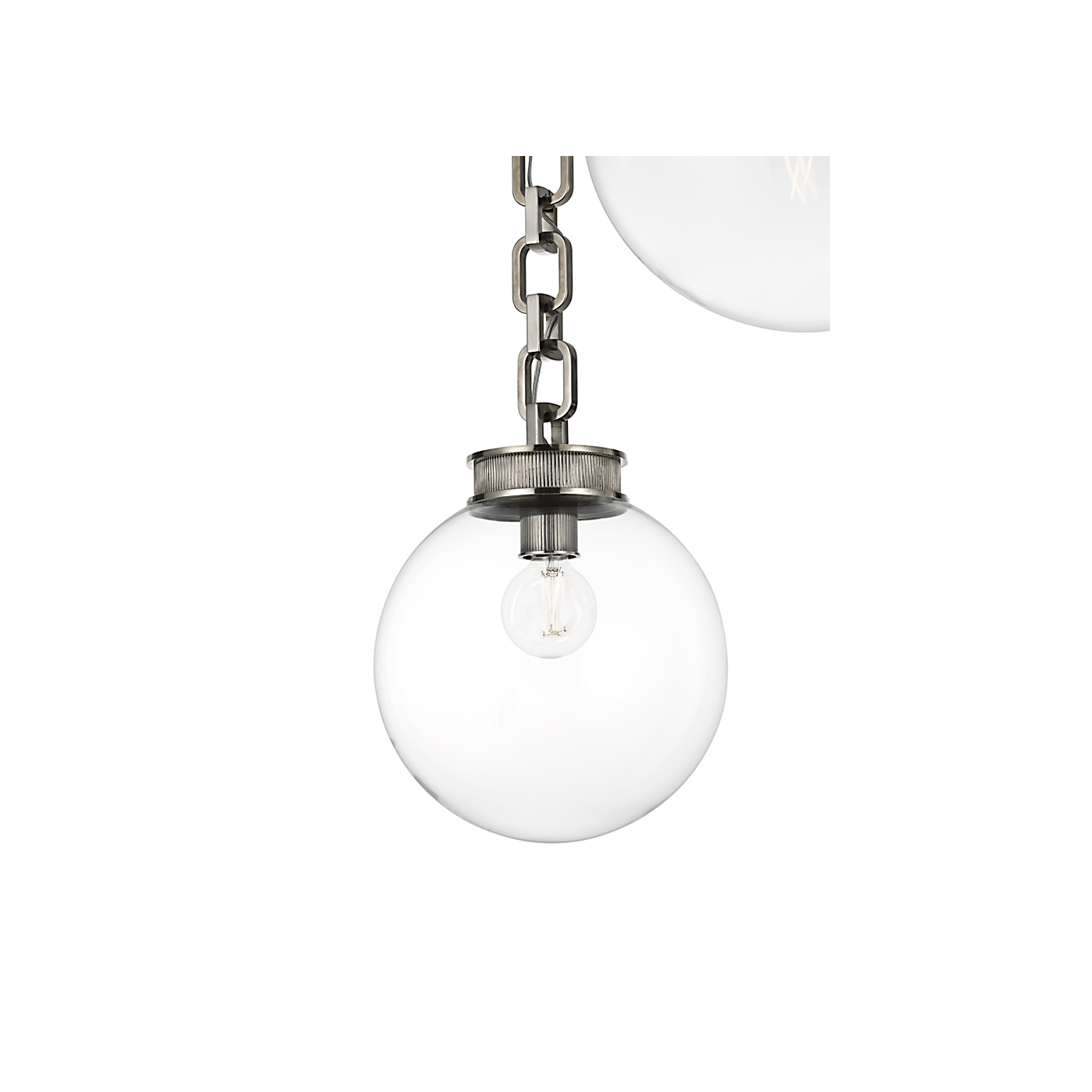 Visual Comfort Bellamy 2 Light Statement Chain 12" Globe Chandelier