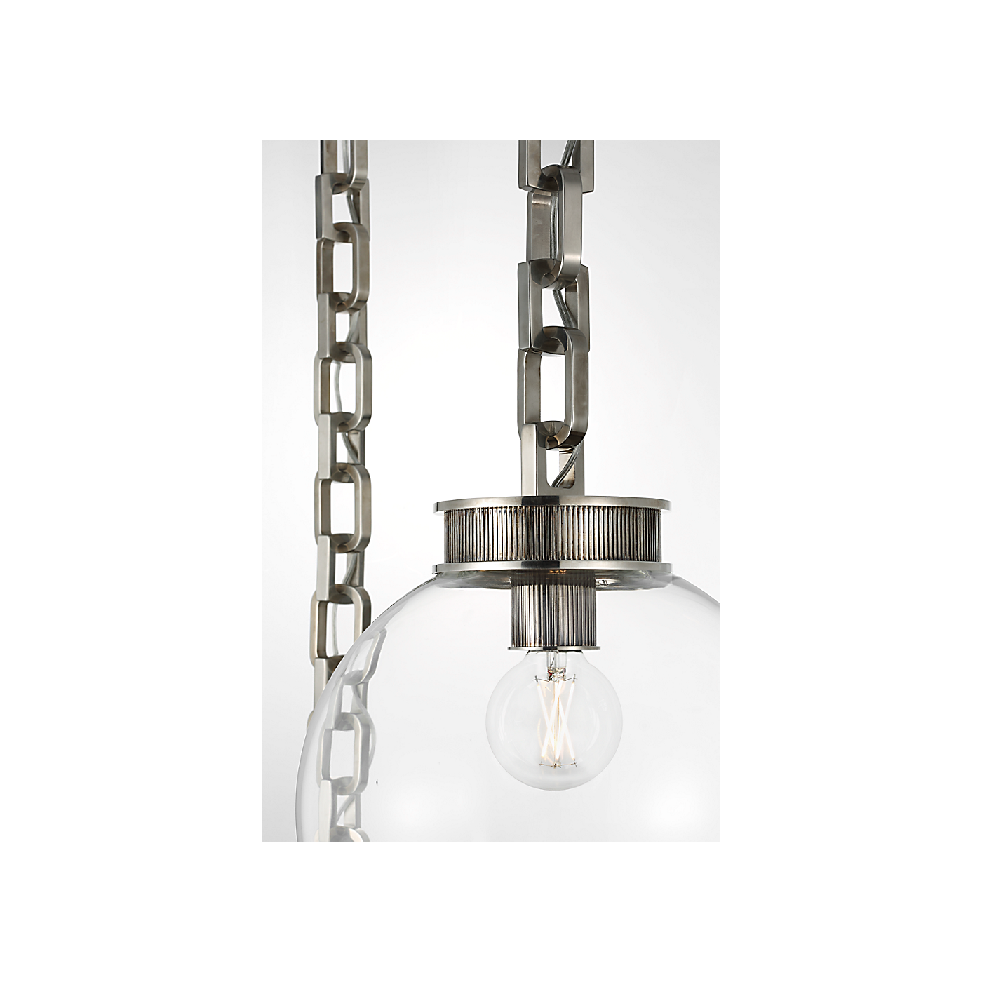 Visual Comfort Bellamy 2 Light Statement Chain 12" Globe Chandelier